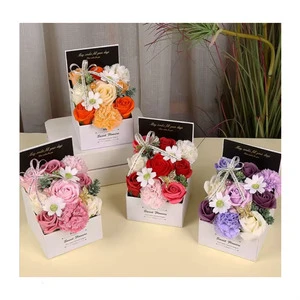 Hot Selling Valentine's Day Mother's Day Gift Soap Flower Romantic Gift Handmade Rose Soap Flower