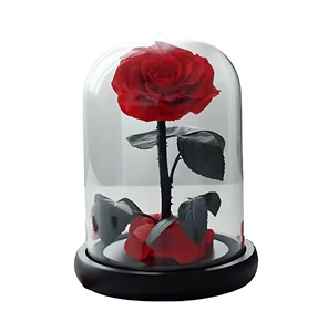Wholesale Classic Heart-Shaped Forever Roses LED Light Preserved Flowers for Valentine's Day