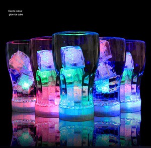 High Quality Custom Logo LED Ice Cube Lights Halloween Bar Baby Shower Toys Flashing New Upgrade Wholesale Plastic New Year
