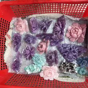 Wholesale Polished Crystal Craft Hand Carved Rose Flower Caribbean Rose Quartz Peony For Home Decoration