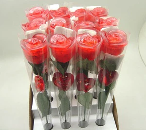 Plastic Light-Up Rose Flower Thanksgiving Decoration