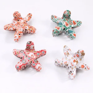 Cute Christmas & New Year Cartoon Hair Shark Clip Women All-Match Custom Logo Women Back-of-Head Updo Claw Clip Hair Accessory