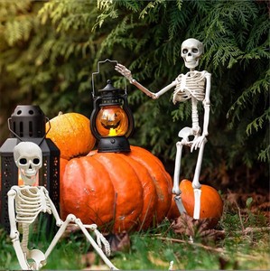 Human Life Size Halloween Decorations Props Large Animated Movable Joints Halloween Skeleton for Sale