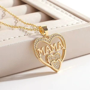 2025 Mother's Day Gift MOM Fashion Necklace High Quality Zircon Pendant Suitable for Women's Mother's Day Gift