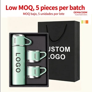 Custom Logo 500ml Stainless Steel Vacuum Insulated Tumbler 3 In 1 Leak Proof Eco Friendly Thermal Mug Gift Set For Travel