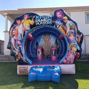 Commercial K-pop Demon Inflatable Bounce House Cartoon Bouncy Castle Jump Bouncy House For Rental Outdoor Party