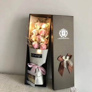 2026 New Product Hot Sale Valentine's Day Soap Flower Gift Box Birthday Christmas Girlfriend Carnation Baby's Breath Rose