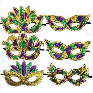 Sequined Venetian Party Ball Prom Masks Mardi Gras Masquerade Mask
