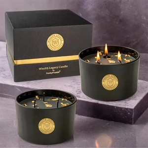 AIKUN Handmade Aroma Candle Customizable Fragrance Black Gift Box Eco-Friendly Soy Wax Candle Air Purifying Home Decor Gift Set