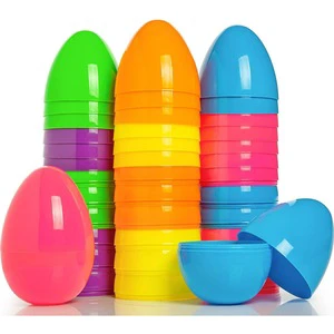 Wholesale Cheap Large Size Easter Egg DIY Toys Plastic Customized Painted Eggshell