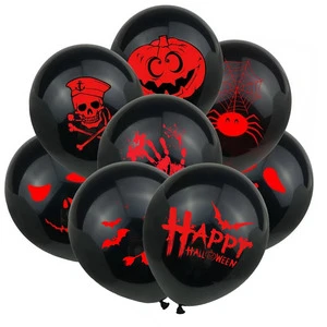 8PCS/Set Set Halloween Balloon Pumpkin Horror Skeleton Latex Balloon Party Supplies Decoration