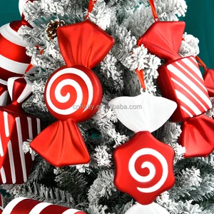 Hatty Shatterproof PVC Candy Christmas Tree Decoration 32cm Hanging Multi-Color Plastic Ornament