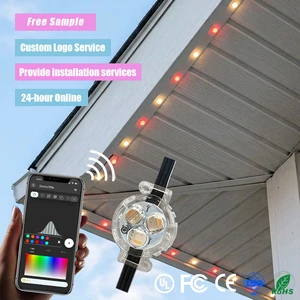 2026 New RGB Smart Control LED Pixel Point Light 30mm 12V 24V IP68 Holiday Permanent Lighting for Eaves Decoration