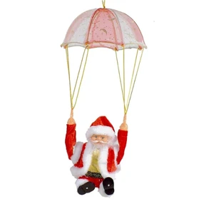BINLU Electric Santa Claus Parachute with Music for Display and Christmas Decoration Figurine & Toy Product Category