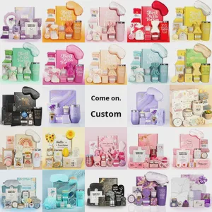 Best-Selling Cross-Border Gift Set for Holidays Scented Candle Bath Gift Box for Mother's Day Valentine's Day Birthdays for Best