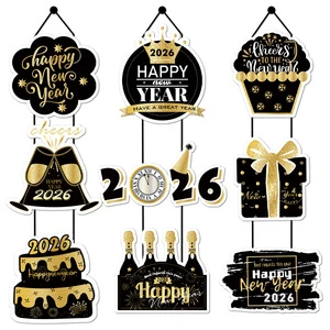 Chinese New Year Paper Hanging Decoration Traditional Spring Festival Door Wall Ornament Lunar New Year Party Supplies Reusable