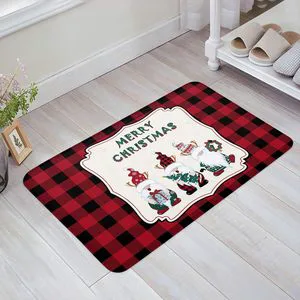 Hot Selling New Style Anti Slip Washable Christmas Pattern Jacquard Living Room Rug Door Mat