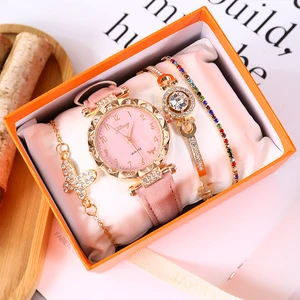 Cross-border Full-Diamond Stainless Steel Watch Bracelet Gift Box W3255 Premium Valentine's Day Mother's Day Gift for Girlfriend