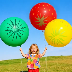 Giant Watermelon Strawberry Natural Latex Balloons Thickened Burst-Resistant for Summer Pool Party Fruit Themed Birthday Decor
