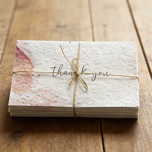 Eco-Friendly Plantable Seed Paper Thank You Cards, Customized Sproutable Greeting Gift Cards For Wedding/Business