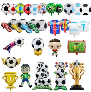 Hot Sale 18 Inch and Big Stand Soccer Football Trophy Foil Balloons Sports Party Decoration