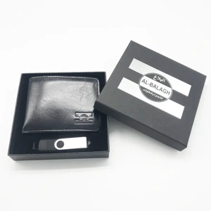 Custom VIP Men's Gift Set With Leather Wallet and USB Gift Set Customized Promotional Luxury Gift Set