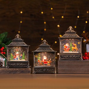 New with Snow Night Light Decorations Music Box Gifts Christmas Products
