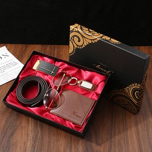 Business Gift Set for Men's Birthday & Father's Day-Luxury PU Material Gift for Dad and Boys