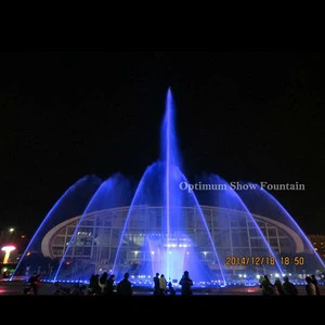 Optimum Show Crown Jets Fontaine Commercial Musical Dancing Water Fountain Rainbow Jets Modern Design Eco-Friendly Stainless