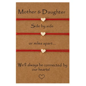 Mother Grandmother Mothers Day Gift Set of 3 Generations Jewelry Heart Bracelet Grandma Mother Daughter Gift Birthday Gift