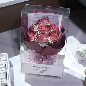 Mother's Day Gift Box for Women with Custom Logo Rose Soap Flower Copperplate Paper