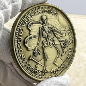 Custom Made 3D Ancient Bronze Antique Brass Souvenir Coin Dutch Vereeniging Voor Heelkynde Metal Crafts