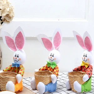 2022 Easter Novelty DIY Rabbit Basket Easter Gift Basket Happy Easter