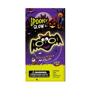 Colorful Halloween Pumpkin Bat Mask Elastic PVC Ghostly Glow Party Favors Masquerade Events Glow Sticks