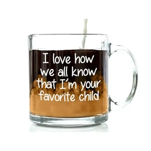 I'M Your Favorite Child Funny Glass Coffee Mug Father'S Day Gifts for Dad Novelty Birthday Present Idea for Parents