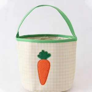 Wholesale Personalized Handle Bunny Oxford Cloth Easter Eggs Candy Basket For Kids