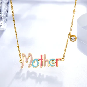 Mothers Day Gifts 2023 Mothers Love Necklace 18k Stainless Steel Jewelry for Mom Necklace Mothers Day