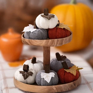 Thanksgiving Decorations Pumpkin Costume 6cm Knitted Pumpkin Pendants Pumpkin Decorative Products