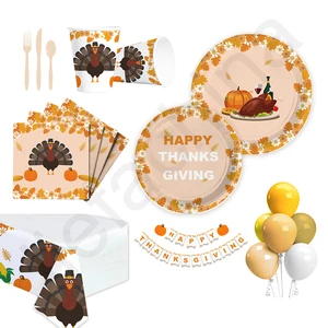 Wholesale Custom Eco Friendly Compostable Paper Tableware Cardboard Cake Plates for Thanksgiving Day