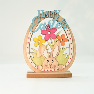 Customizable Pattern Rabbit Easter Wooden Ornament Home Decoration Easter Decorations