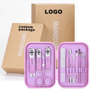 High Quality 13PCS Stainless Steel Nail Clippers Pedicure Manicure Kit Personal Finger Care Tool Beauty Set For Women Gift