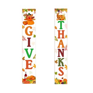 Thanksgiving Door Curtain 30*180cm Festive Banners for Home Decor