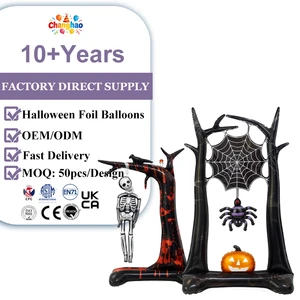 Wholesale Halloween 3D Standing Dead Tree & Ghost Foil Balloon Party Photo Backdrop Props Toy Balloon Holiday Decoration