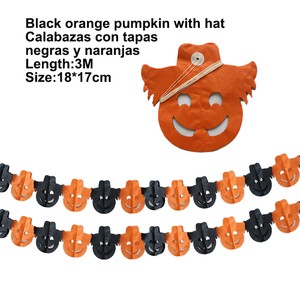 Spider Ghost Pumpkin Bunting Products Party Favors Halloween Decoration Skeleton Supplies for Holiday Animated String Lights
