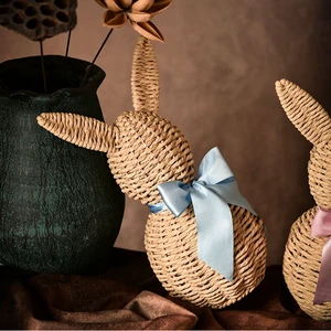 Wholesale PrDecorative Bunny Easter Statue Home Decor Handmade PE Material Gift Box Packaging Best Selling Products