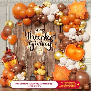 145pcs Latex Thanksgiving Balloon Garland | 3.2g Thick Pop-Resistant | Fall Theme Decor Wedding Birthday | Orange Bulk | LILIS