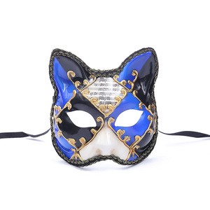 Halloween Animal Mask Half Face Festival Anime Party Mask European American fox Masquerade Ball Venice