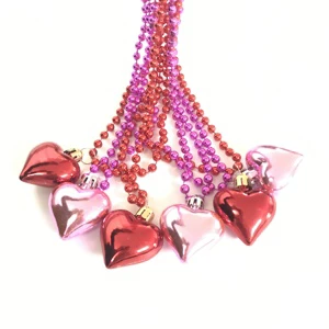 Valentine's Day Beads Necklaces Bachelorette Party Gift Supplies Heart-Shaped Bead Necklace