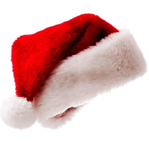 Classic Christmas Hat Xmas Plush Santa Hat