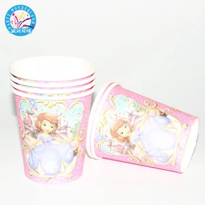 Princess Sophia Kids Birthday Party Supplies Party Decoration Sets Paper Garland Plates Cups Baby Shower Supplies